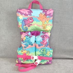 NWOT Bass Pro Shops Pink Reptiles Infant Toddler Life Vest 50lb USCG Type 2